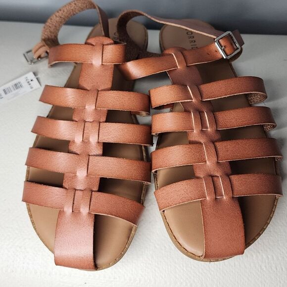 NWT Torrid Cognac Faux Leather Fisherman Sandal Size 10.5 Summer Plus Size - Picture 3 of 4